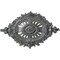 Ekena Millwork Antonio Ceiling Medallion, Hand-Painted Platinum, 35 7/8"W x 22 1/2"H x 4 3/8"P CM35X22ANPLS - alternate 1